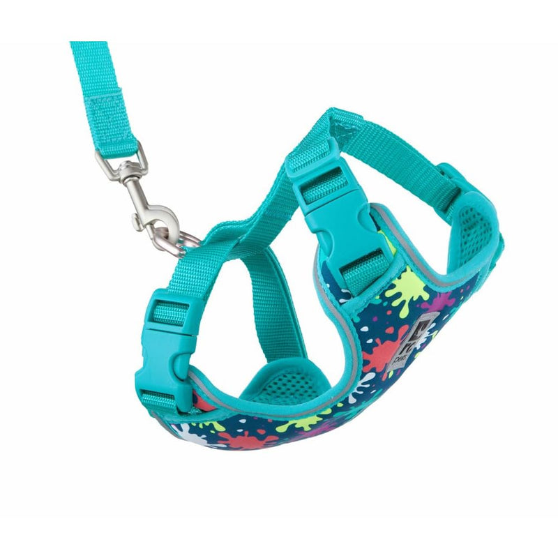 RC Pets Adventure Kitty Harness Includes Adjustable, Airmesh Fabric, 6' Leash and D-Ring Cat Walking Harness | Splatter, Large - PawsPlanet Australia
