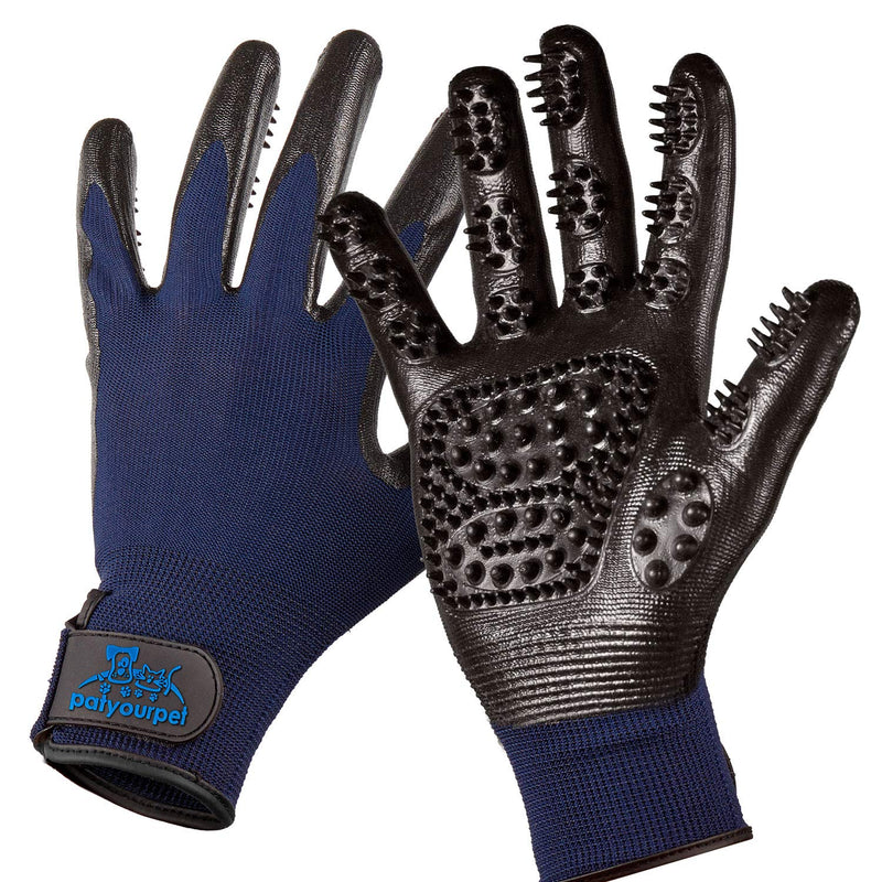 Pat Your Pet Grooming Gloves - Cat & Dog Hair Remover Glove for Deshedding Long and Short Fur - PawsPlanet Australia