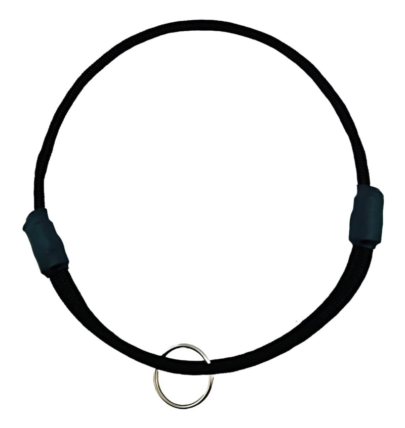 National Leash Mountain Rope Dog ID Collar- Lava Butte Black - Medium (14"-20") Ultra Lite - PawsPlanet Australia
