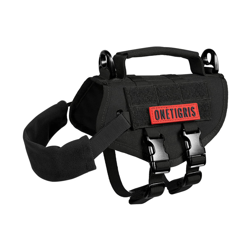 Puppy Harness, Small Dog Harness with Handle, No-Pull Pet Harness for Small Dog Cat(XXS) XXS Black
