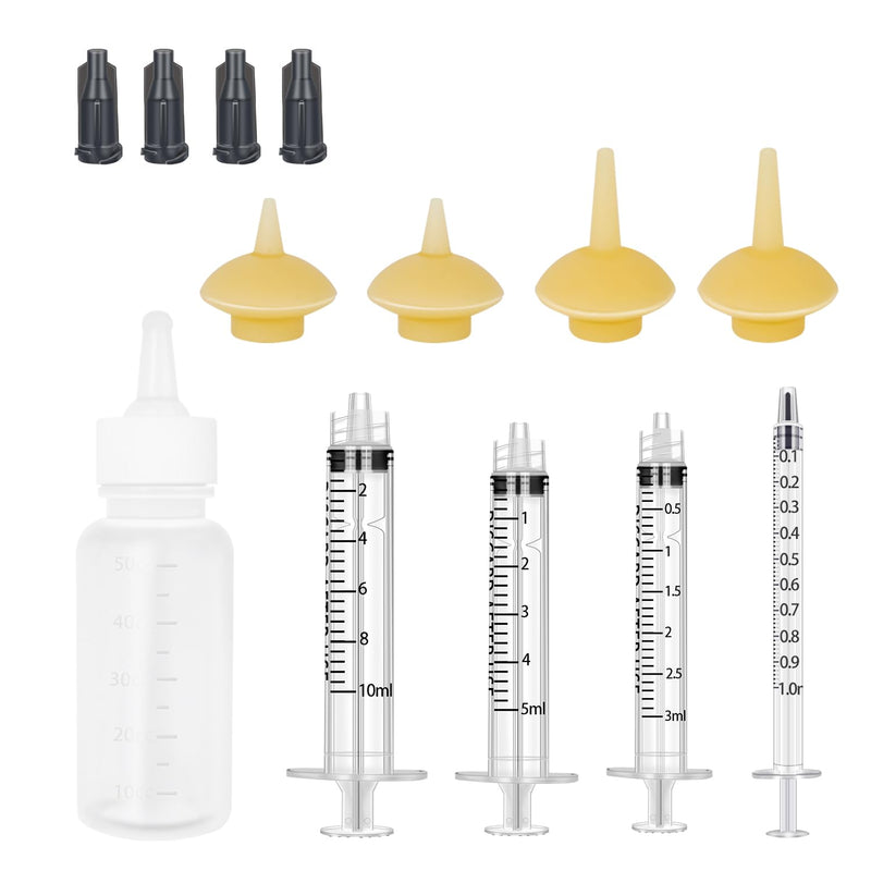 Pet Feeding Bottle and Syringes with Nipples for Small Cat Dog Animals (Model 2) model2 - PawsPlanet Australia