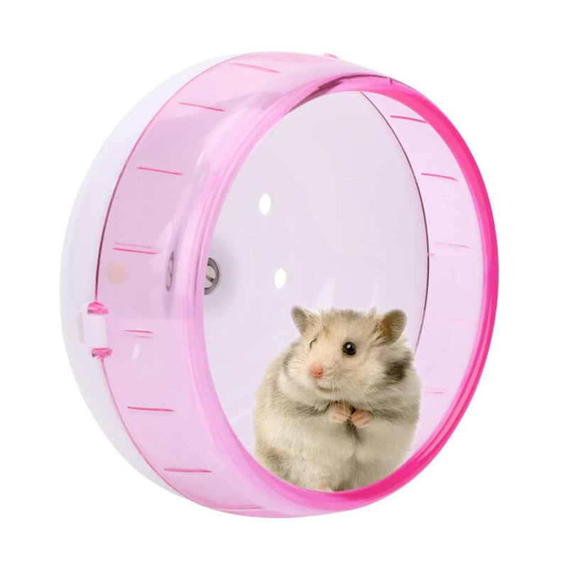 Hamster Wheel, Hamster Silent Roller Plastic Super Silent Roller Exercise Running Wheel Toy Hamster Wheel Silent for Small Pets Hamster Guinea Pig (Pink) Pink - PawsPlanet Australia