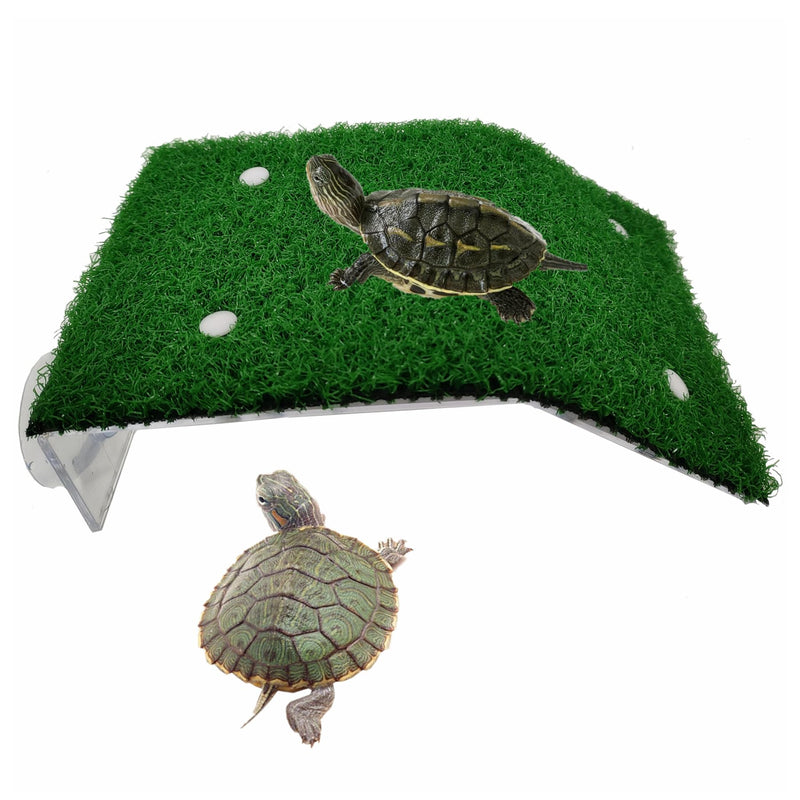Lawn Turtle Basking Platform, Turtle Resting Basking Platform, Tortoise Ramp Climbing Reptile Ladder Resting Terrace Fish Tank Aquarium Turtle Dock Floating Décor for Frog Terrapin (Medium) Medium - PawsPlanet Australia
