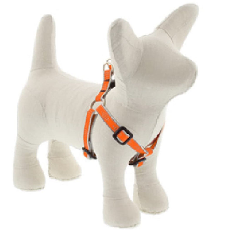 Lupine Reflective Small Step in Dog Harness 1/2" Wide Orange Diamond with 12-18" Girth 1/2"w; 12-18" girth - PawsPlanet Australia