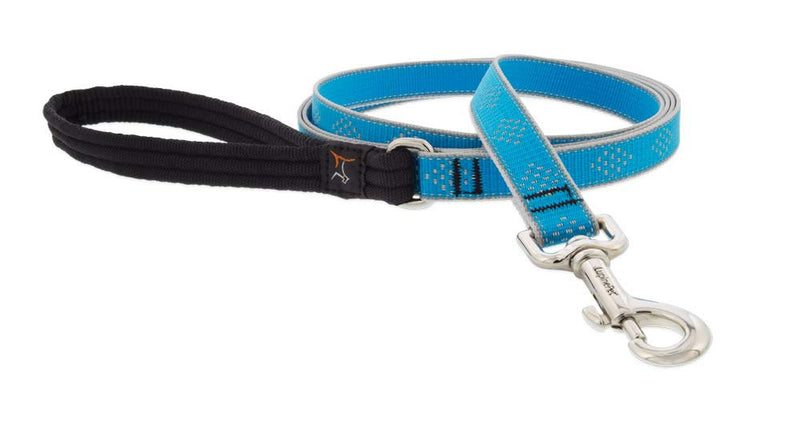 Lupine Reflective Dog Leash 4-Foot by 3/4" Wide Blue Diamond 3/4"w; 4-foot - PawsPlanet Australia