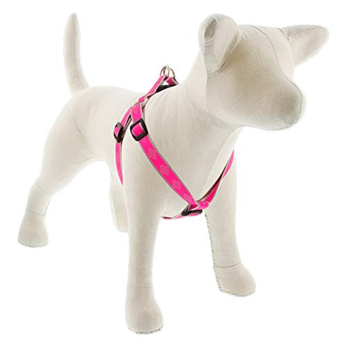 Lupine Reflective Step in Dog Harness 3/4" Wide Pink Diamond with 20-30" Girth 3/4"w; 20-30" girth - PawsPlanet Australia