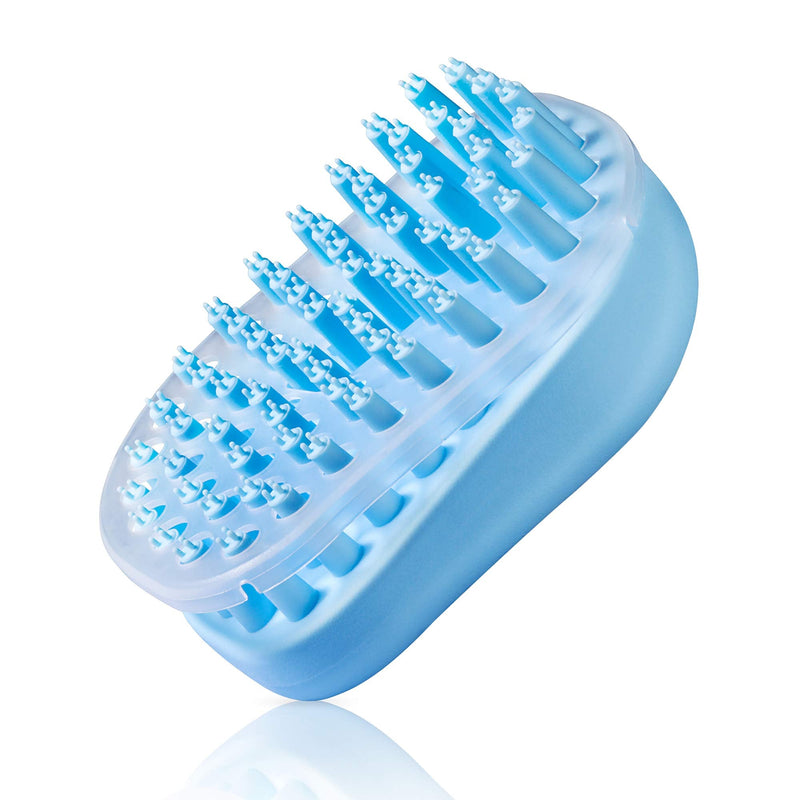 Pet Bath Massage Brush - Grooming Comb with Soft Silicone Bristles for Shampoo and Massage Dogs & Cats with Short or Long Hair - PawsPlanet Australia