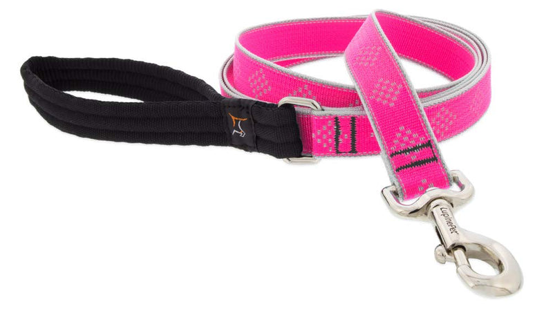 Lupine Reflective Dog Leash 4-Foot by 1" Wide Pink Diamond 1"w; 4-foot - PawsPlanet Australia