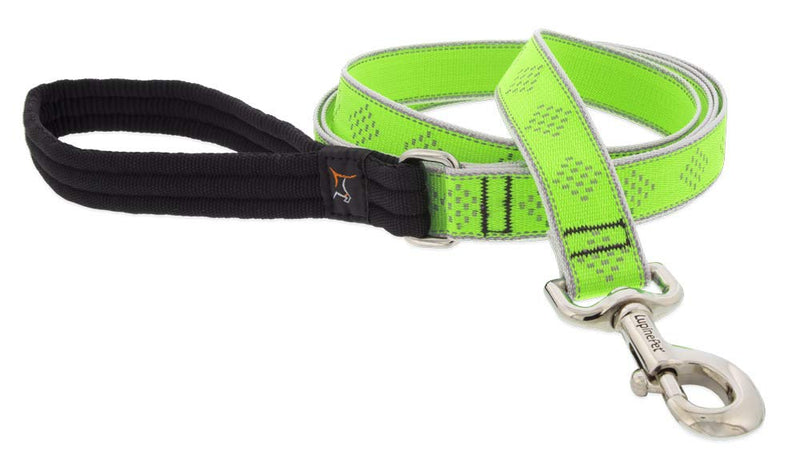 Lupine Reflective Dog Leash 4-Foot by 1" Wide Green Diamond 1"w; 4-foot - PawsPlanet Australia