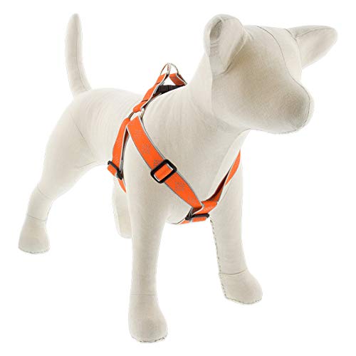 Lupine Reflective Step in Dog Harness 1" Wide Orange Diamond with 19-28" Girth 1"w; 19-28" girth - PawsPlanet Australia