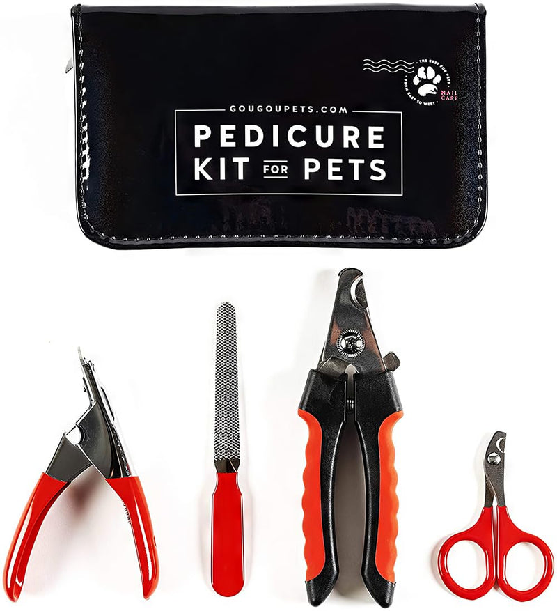 Pet Care Pedicure Kit for Dogs, Cats, Birds and Reptiles - Nail Clippers, File and Scissors Style Clippers Plus Case (3 Nail Clippers Plus Nail File) 3 Nail Clippers Plus Nail File - PawsPlanet Australia