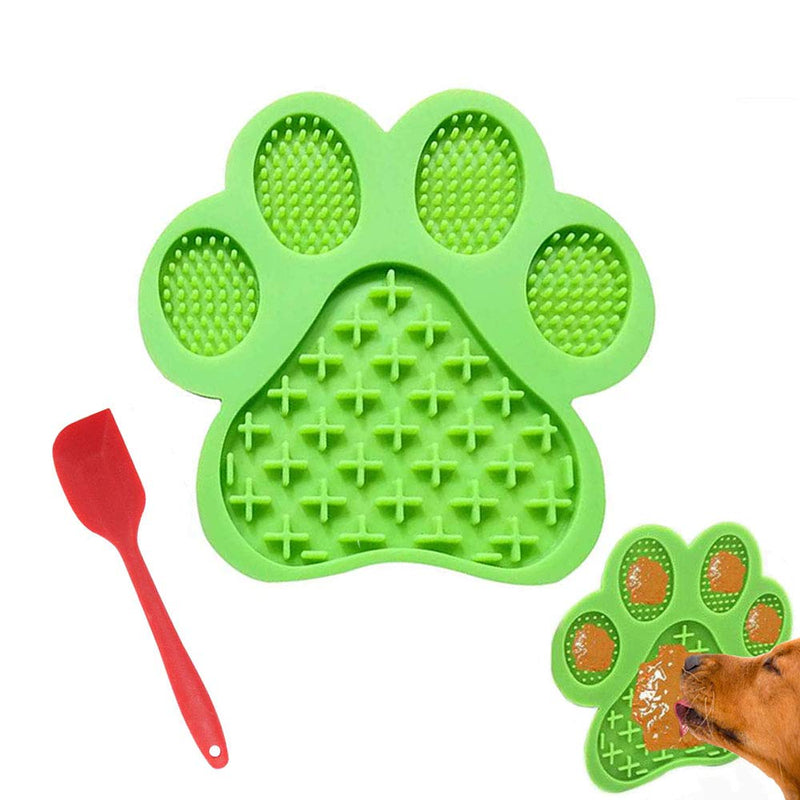 Dog Licking Mat for Anxiety Peanut Butter Slow Feeder Dog Bowls Dog Licking Pad with Strong Suction to Wall for Pet Bathing,Grooming,and Dog Training Green-mat - PawsPlanet Australia