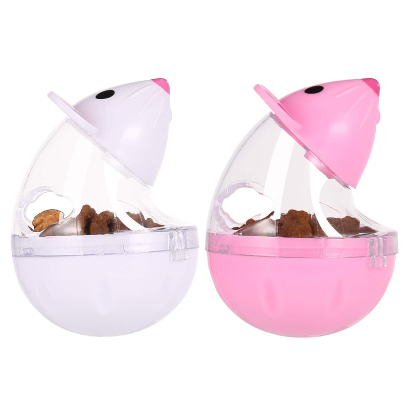tiopeia 2Pcs Cat Treat Dispenser Toy, Mouse Shape Cat Interactive Toy and Food Dispenser for Pet Increases IQ Interactive & Food Dispensing - PawsPlanet Australia