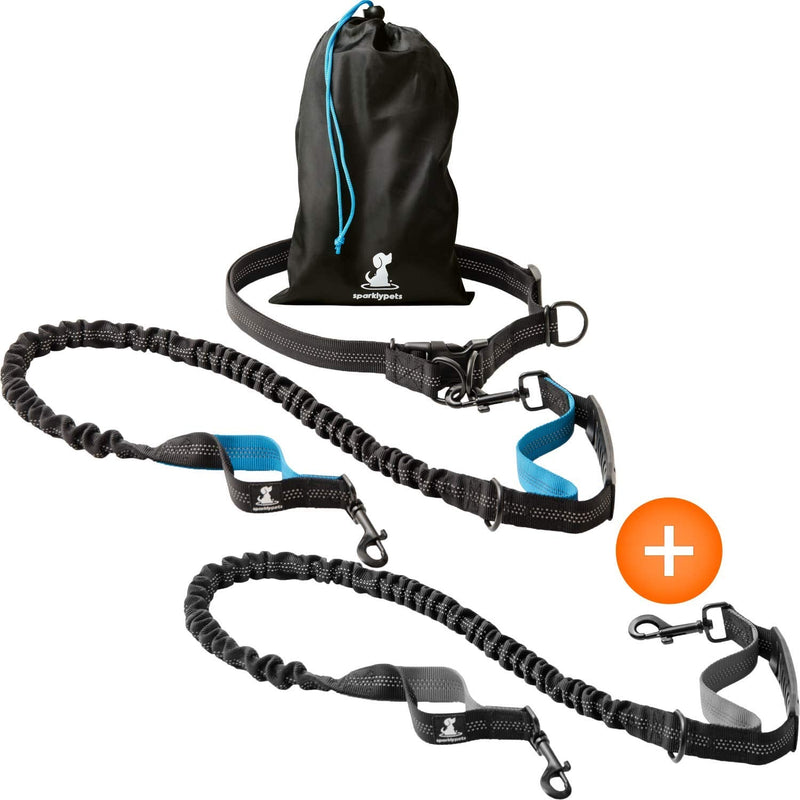 SparklyPets Hands-Free Dog Leash for Medium and Large Dogs – Professional Harness with Reflective Stitches for Training, Walking, Jogging and Running Your 2 Dogs - PawsPlanet Australia