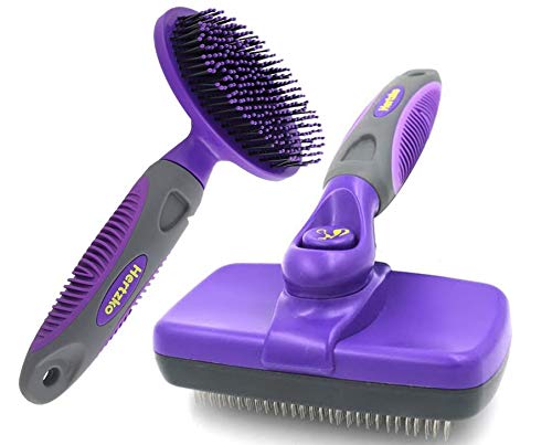 Hertzko Slicker Brush and Soft Pet Brush Bundle - PawsPlanet Australia