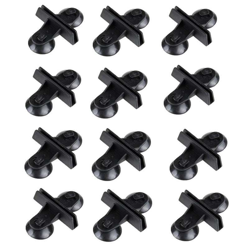AQUANEAT 12 Pack Aquarium Divider, Suction Cup Black, Plastic Sheet Isolation Holder for Fish Tank - PawsPlanet Australia