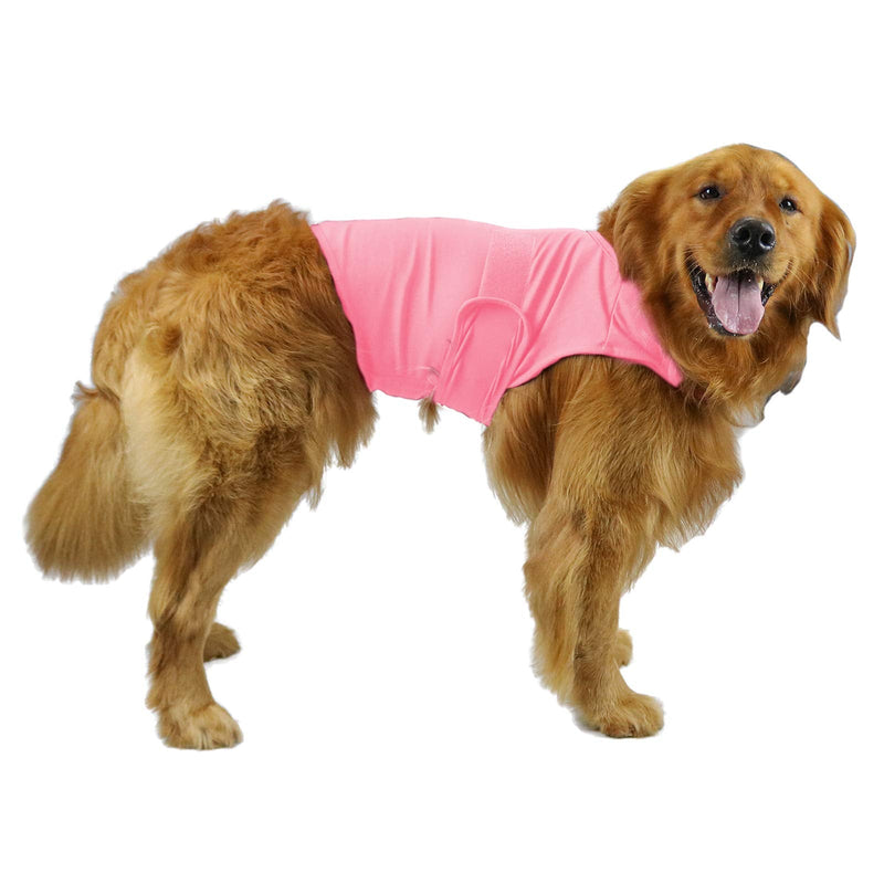 Breathable Dog Shirt for Thunderstorm, Dog Anxiety Vest Jacket Warp,Puppy Calming Coat Anxiety Relief (L,Pink) L Pink - PawsPlanet Australia