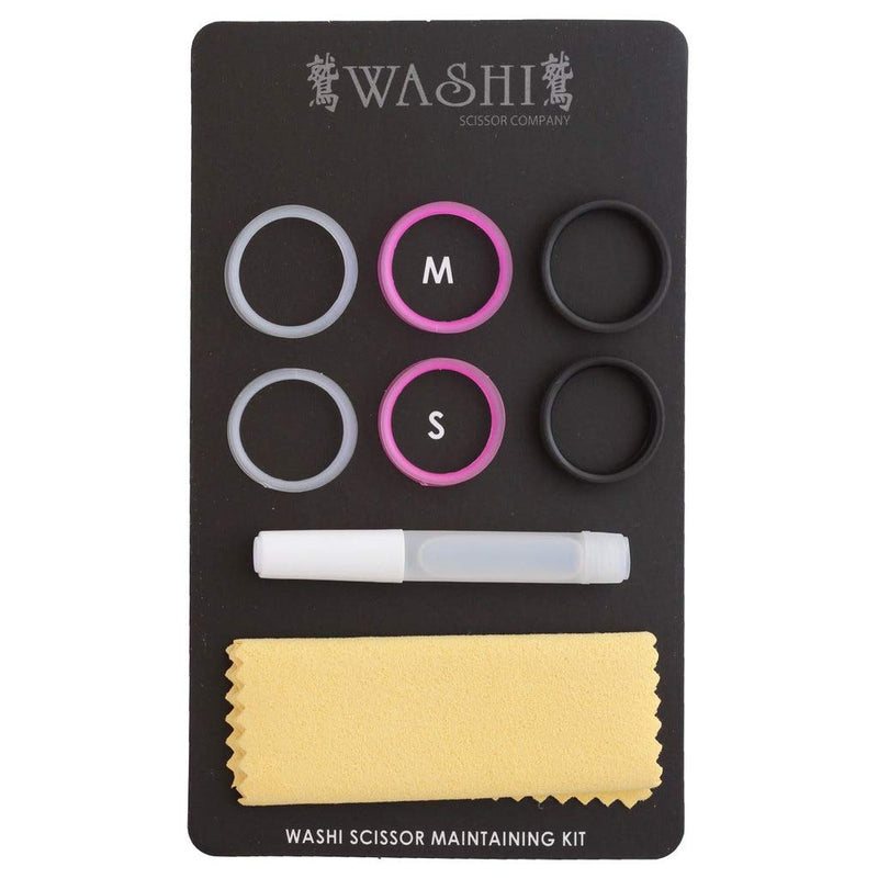 Washi Shear & Scissor Maintenance Kit - Includes Cleaning Cloth, Shear Oil, and 6 Finger Sizing Rings. Accessories for Hair Stylists and Pet Groomers - PawsPlanet Australia