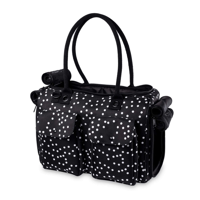 Fashion Dog Carrier Cat Carrier Rabbit Carrier- Soft Sided Pet Carrier Purse Bag - Breathable Mesh Airline Approved Pets Travel Tote Bag with Pockets (Black Polka dot) black polka dot - PawsPlanet Australia