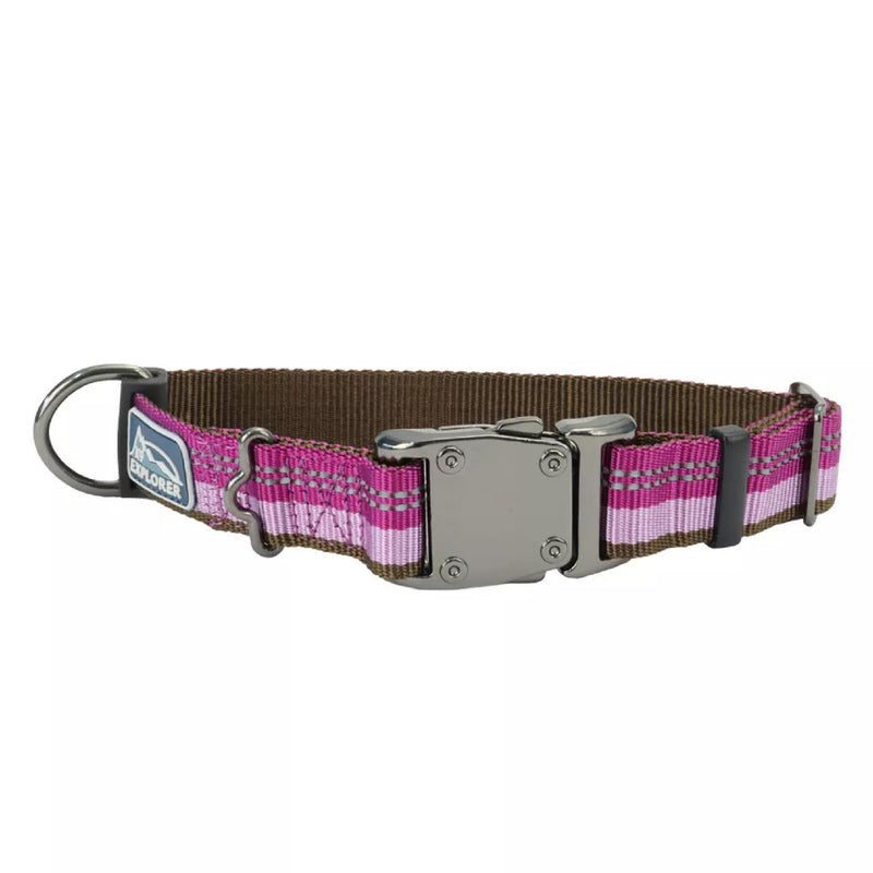 Coastal Pet K9 Explorer Reflective Adjustable Dog Collar - Comfortable Collar for The Outdoors - Durable, Lightweight Accessory with Side-Release Buckle - Orchid, 5/8" x 8-12" 5/8" x 08"-12" (Pack of 1) - PawsPlanet Australia