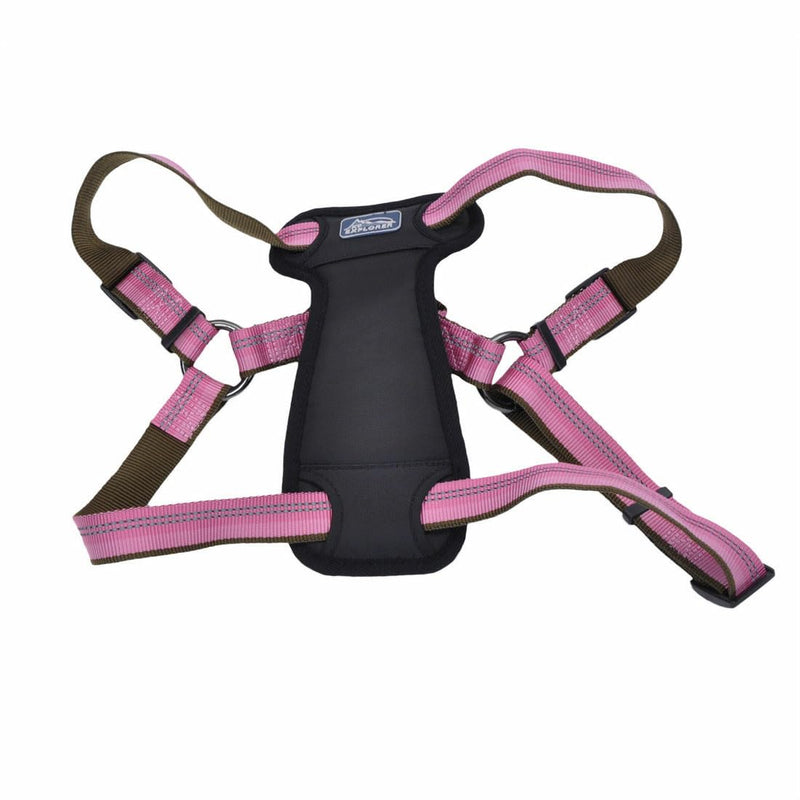 Coastal Pet K9 Explorer Reflective Adjustable Padded Dog Harness - Plush Chest Pad for Comfort - No-Pull Dog Harness for Small and Large Dogs - Rosebud - 5/8" x 16"-24", Small - PawsPlanet Australia