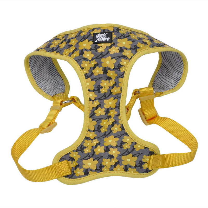 Coastal Pet Ribbon Designer Wrap Adjustable Dog Harness - Large & Small Dog Harness - Breathable Mesh Harness for Dogs Pet Supplies for Dogs - Yellow Buttercup, 3/4" x 22-28" - PawsPlanet Australia
