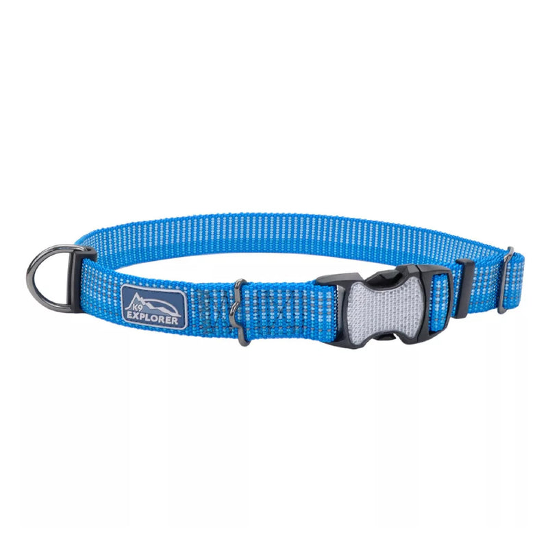 Coastal Pet - K-9 Explorer - Brights Reflective Adjustable Dog Collar, Lake, 5/8" x 10"-14" 5/8" x 10"-14" (Pack of 1) - PawsPlanet Australia