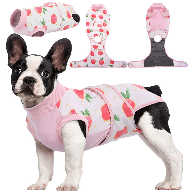 Kuoser Recovery Suit for Dogs Cats After Surgery, Professional Pet Recovery Shirt Dog Abdominal Wounds Bandages, Substitute E-Collar & Cone,Prevent Licking Dog Onesies Pet Surgery Recovery Suit Small (Back:11.4-13.4'', Weight:7-15 LB) Pink - PawsPlanet Australia