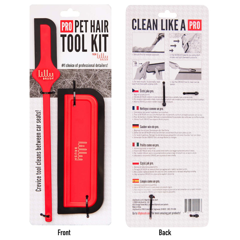 Lilly Brush Pro Pet Hair Tool Kit | Pet Hair Remover for Couch, Car Carpet, Car Seat, Auto Interior Detailing Kit, Cat and Dog Hair Remover Tool, Cat Fur Remover, Deep Cleaning Tools - PawsPlanet Australia
