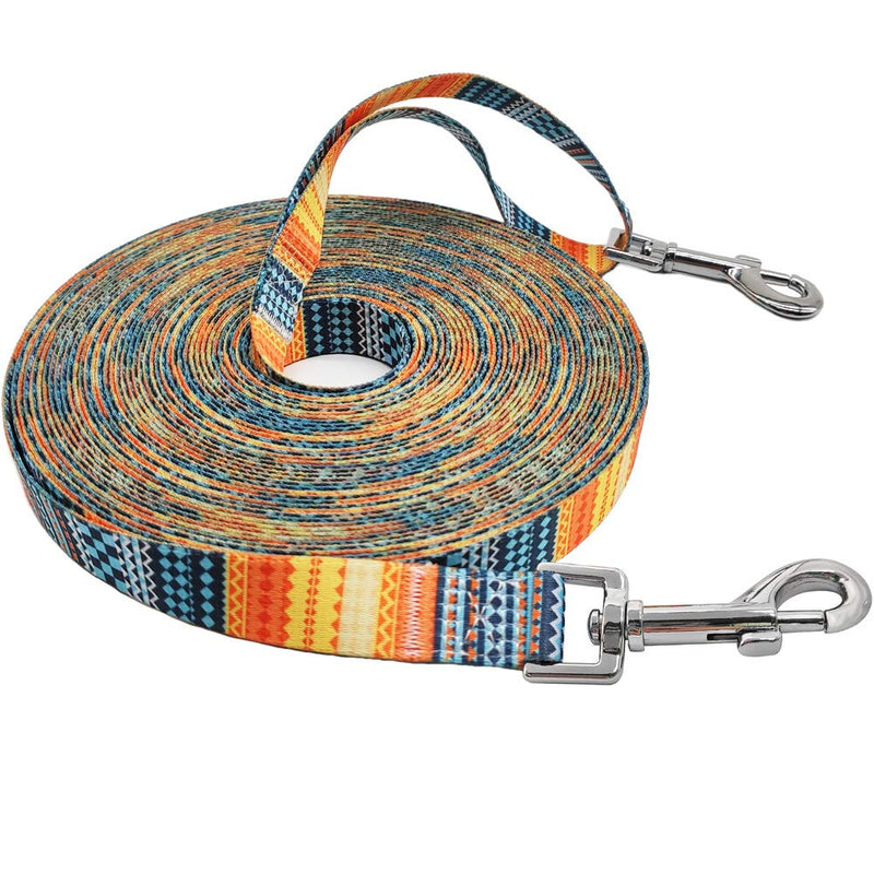 BTINESFUL Printing Nylon Dog/Puppy Obedience Recall Agility Training Lead-12ft, 30ft Long Dog Leash 12 Feet orange - PawsPlanet Australia