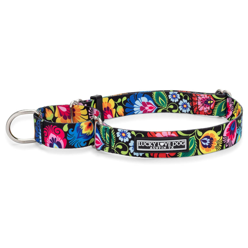 Lucky Love Dog Martingale Collar, Premium No Slip Collar, Great for Whippets, Greyhounds, and More (Blackbird, Large) Large | 15-25" Blackbird - PawsPlanet Australia