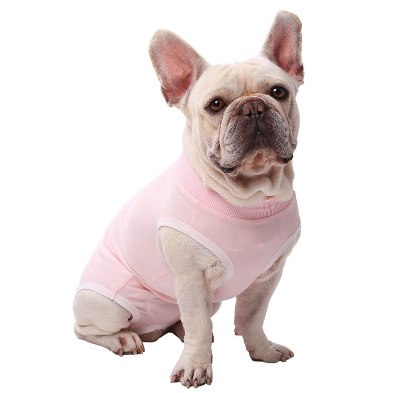 SAWMONG Dog Recovery Suit, Recovery Suit for Dogs After Surgery, Dog Spay Surgical Suit for Female Dogs, Dog Onesie Body Suit for Surgery Male Substitute Dog E-Collar Cone Large (Suggest Weight: 10-22 Ib) Pink - PawsPlanet Australia