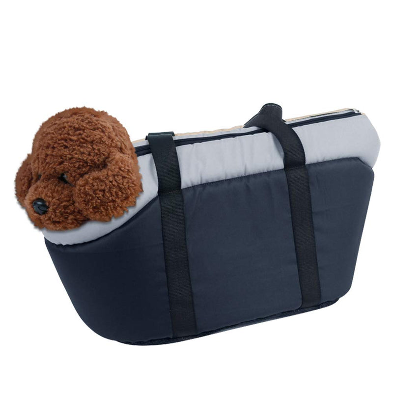 La La Pet® Soft-Sided Pet Handbag Carrier Pet Purse Tote Portable Bag Carrier Cat Dog Travel Bag Pet Shoulder Bag with Safety Zipper(Black, L) Black - PawsPlanet Australia
