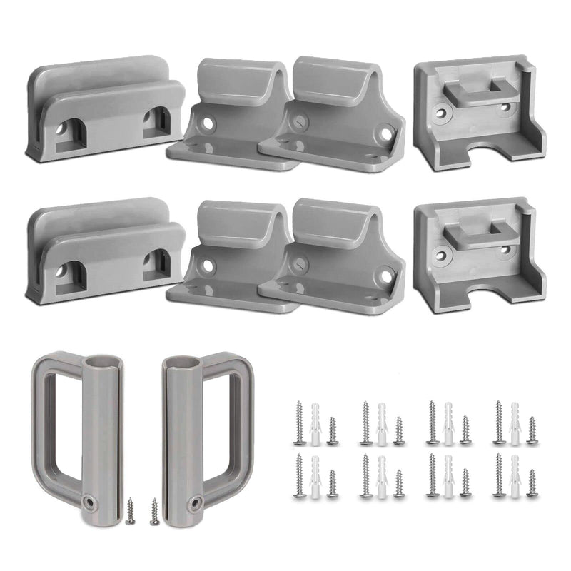 GRENFU Retractable Baby Gate Replacement Parts Kit Grey Pet Gate Full Set Wall Mounting Hardware with Brackets Anchors and Screws - PawsPlanet Australia