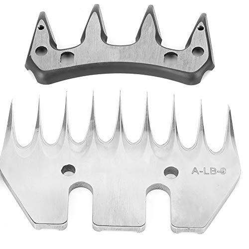 Walfront Sheep Shears Blades Stainless Steel Sheep Clippers Blade Replacement Shearing Combs and Cutters for Goats Clipper(9 Tooth Straight Blade (Swing Blade)) - PawsPlanet Australia