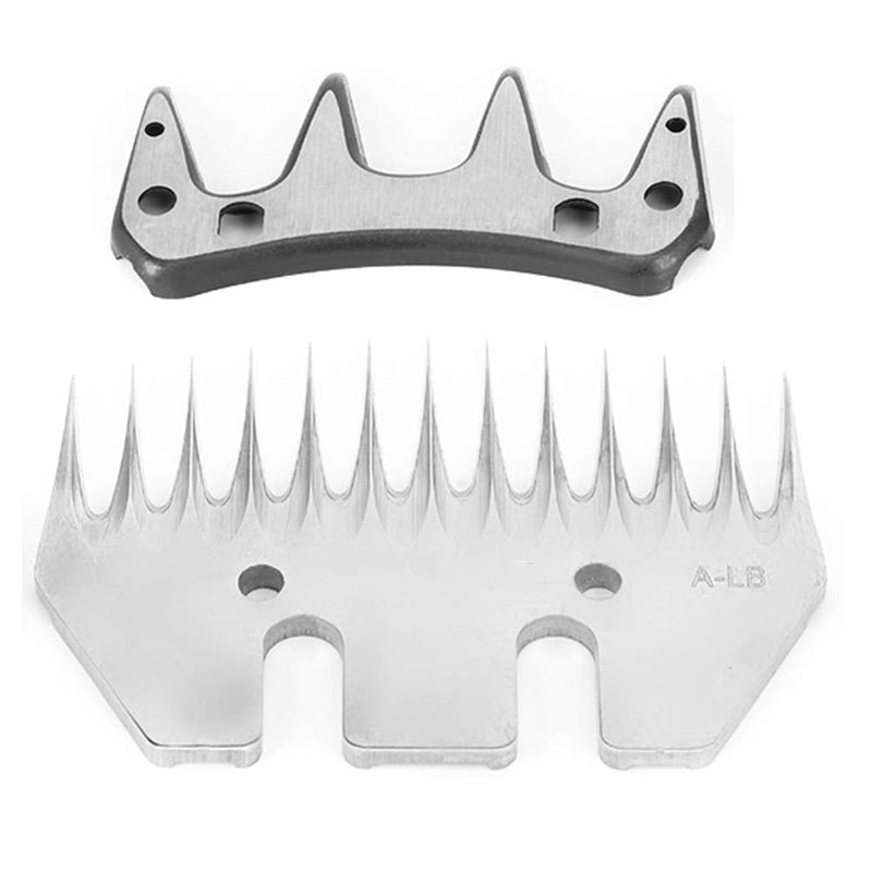Walfront Sheep Shears Blades, Stainless Steel Sheep Clippers Blade Replacement Shearing Combs and Cutters for Goats Clipper(13 Tooth Straight Blade (+ Swing Blade)) - PawsPlanet Australia