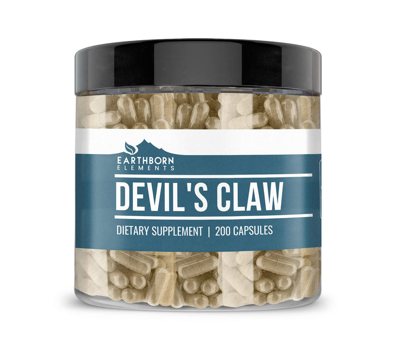Earthborn Elements Devil’s Claw Extract 200 Capsules, Pure & Undiluted, No Additives 200 Count (Pack of 1)