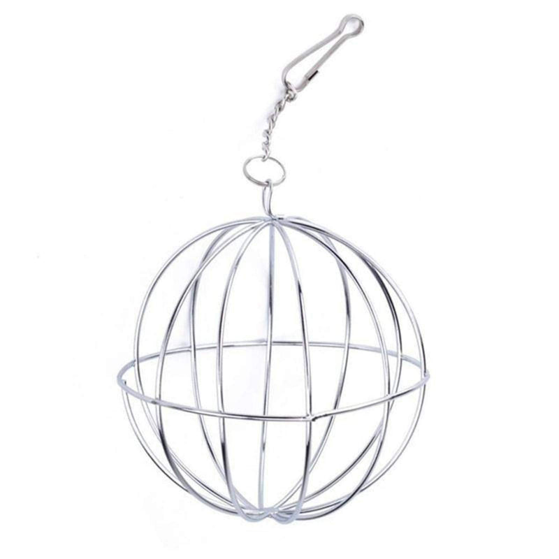 UXELY Metal Food-Ball, Guinea Pig Hay Feeder, 8/13cm Feed Ball for Rodents, Rabbit Grass Manger Holder Feeding Dispenser for Bunny, Stainless Steel Frame - PawsPlanet Australia