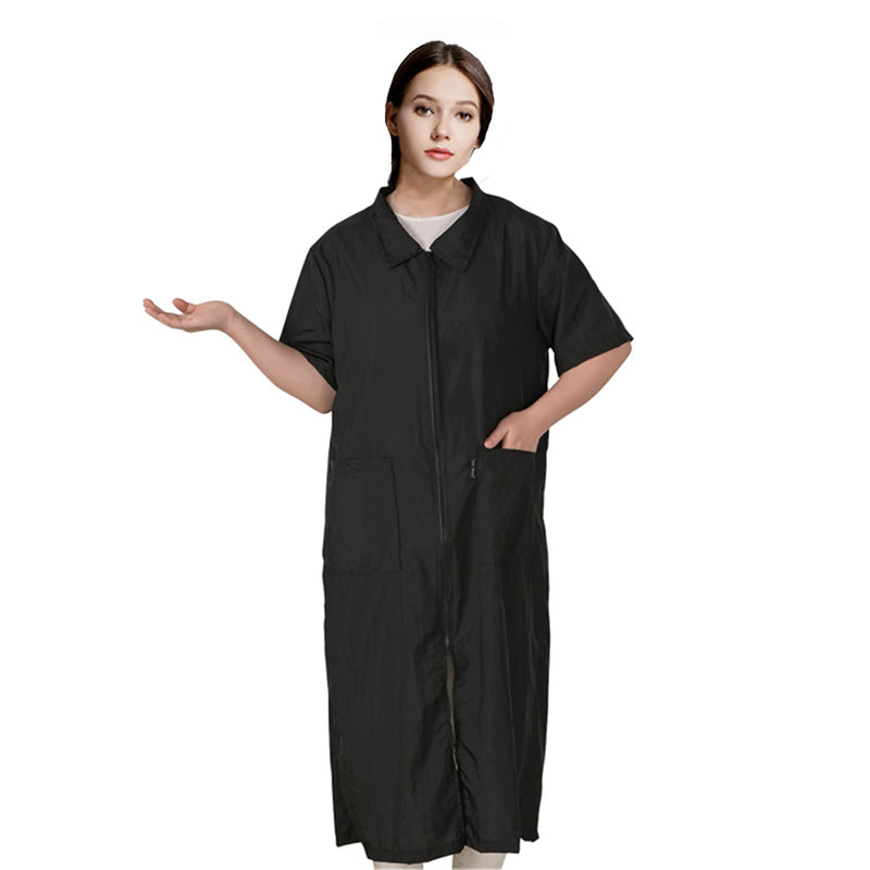 DHXYZZB Grooming Smock- Waterproof Grooming Workwear Barber Jackets for Women Men, Nylon Professional Pet Groomer Smock Apron Large Black - PawsPlanet Australia