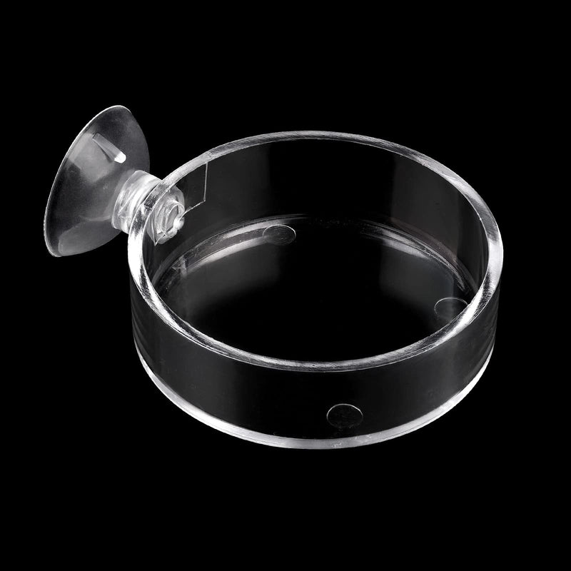 Dannisly Aquarium Glass Feeder Dish Shrimp Feeding Dish Clear-Round - PawsPlanet Australia