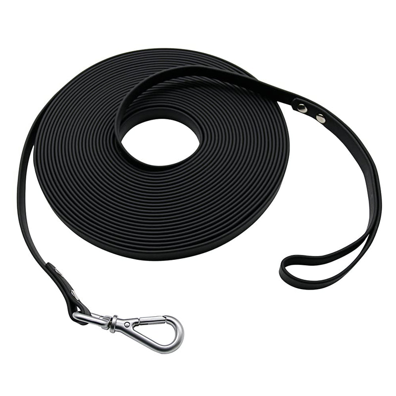 Long Leash Waterproof Training Longline Outdoor Dog Leash Great for Training, Beach, Yard, Play, Camping black 30ft - PawsPlanet Australia