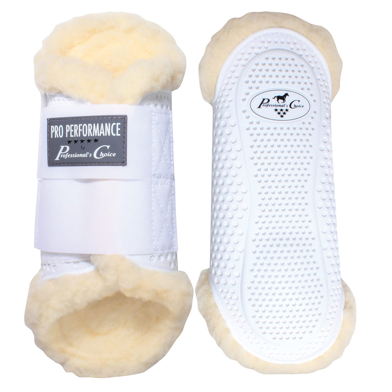 Professional's Choice Sports Medicine Products Hybrid Splint Horse Boots Fleece Horse Leg Wraps Medium White - PawsPlanet Australia