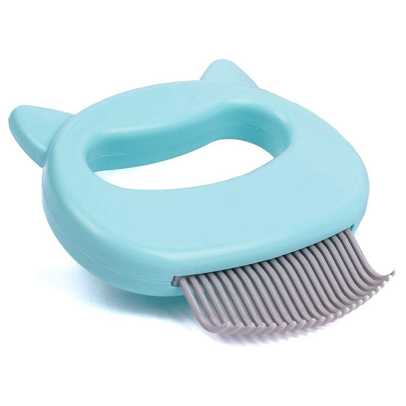 Leo's Paw The Original Pet Hair Removal Massaging Shell Comb Soft Deshedding Brush Grooming and Shedding Matted Fur Remover Dematting tool for Long and Short Hair Cat Dog Puppy Bunny (Mint) Mint