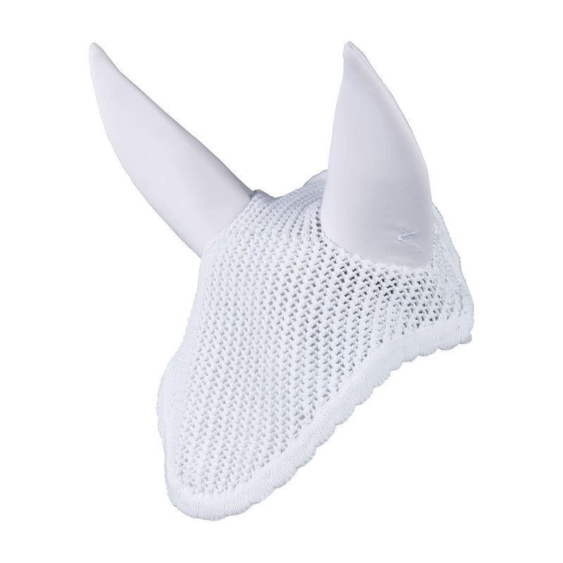 HORZE Marquess Crochet Horse Ear Bonnet | Sound Dampening Fly Protection - White - Horse - PawsPlanet Australia