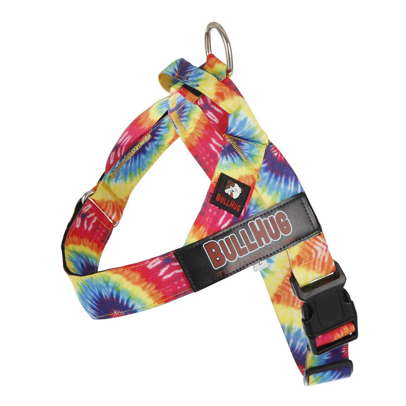 Harness – Made for Larger Chested Dogs Like English Bulldogs, French Bulldogs, Pugs & More. Stops Dogs from Pulling & Choking on Walks (TIE DYE, XL) TIE DYE XL ( Chest 33" - 36" ) - PawsPlanet Australia