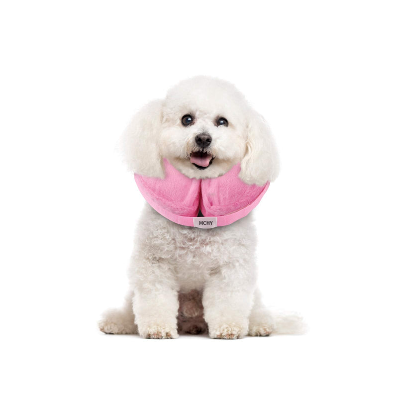 Inflatable Dog Cone,Adjustable Recovery Collar for Dogs After Surgery,Prevent from Biting & Scratching,Not Block Vision（Pink S） S-Neck 7''- 12'' Pink - PawsPlanet Australia