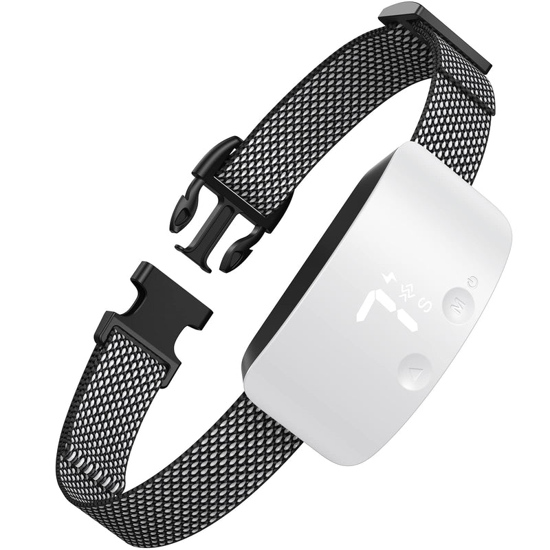 NBJU Bark Collar for Dogs,Rechargeable Anti Barking Training Collar with 7 Adjustable Sensitivity and Intensity Beep Vibration for Small Medium Large Dogs (White) White - PawsPlanet Australia