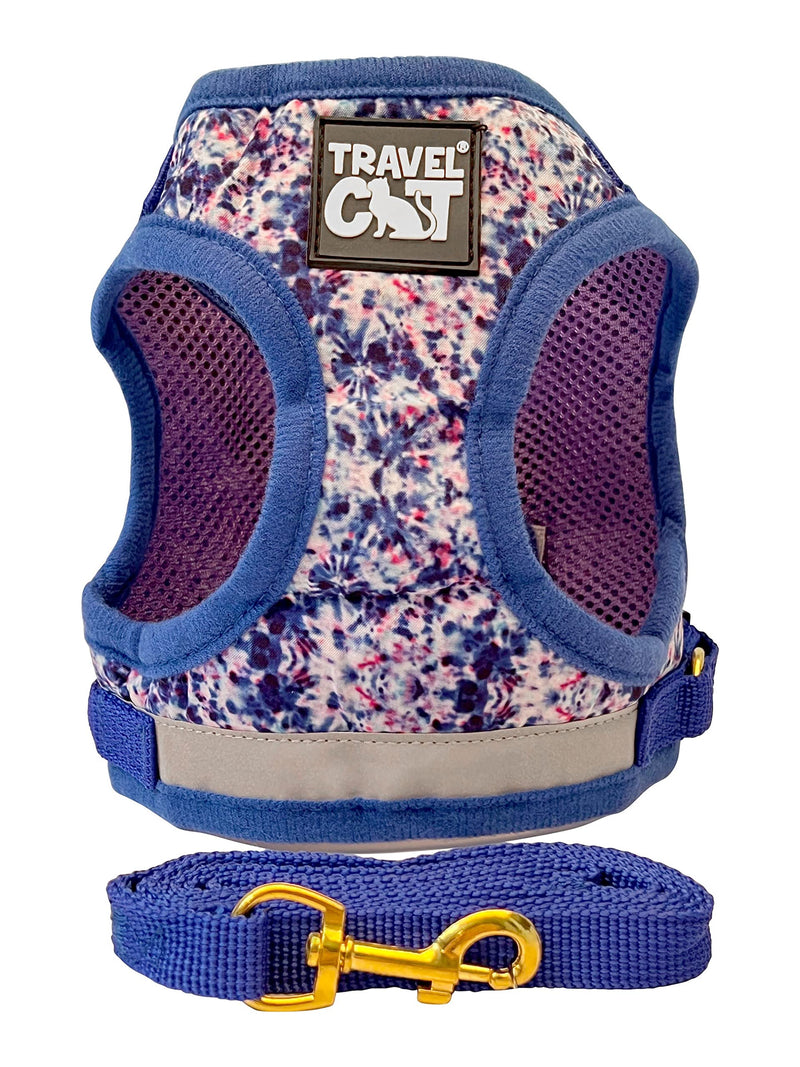 Travel Cat & Stray Cat Harness and Leash Set - Adjustable Fit Mesh Cat Harness and Reflective Strap - Comfort Escape Proof Harness for Cats, Kitten for Outdoor Walking, Hiking (Small, Groovy) Small Groovy Cat - PawsPlanet Australia