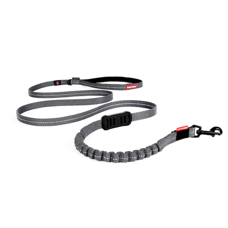EzyDog Zero Shock LITE Dog Leash - Shock Absorbing Bungee Leash for Dogs That Pull or Excite - Dual Handle and Reflective for Medium, or Small Dogs (72", Gray) 72" - PawsPlanet Australia