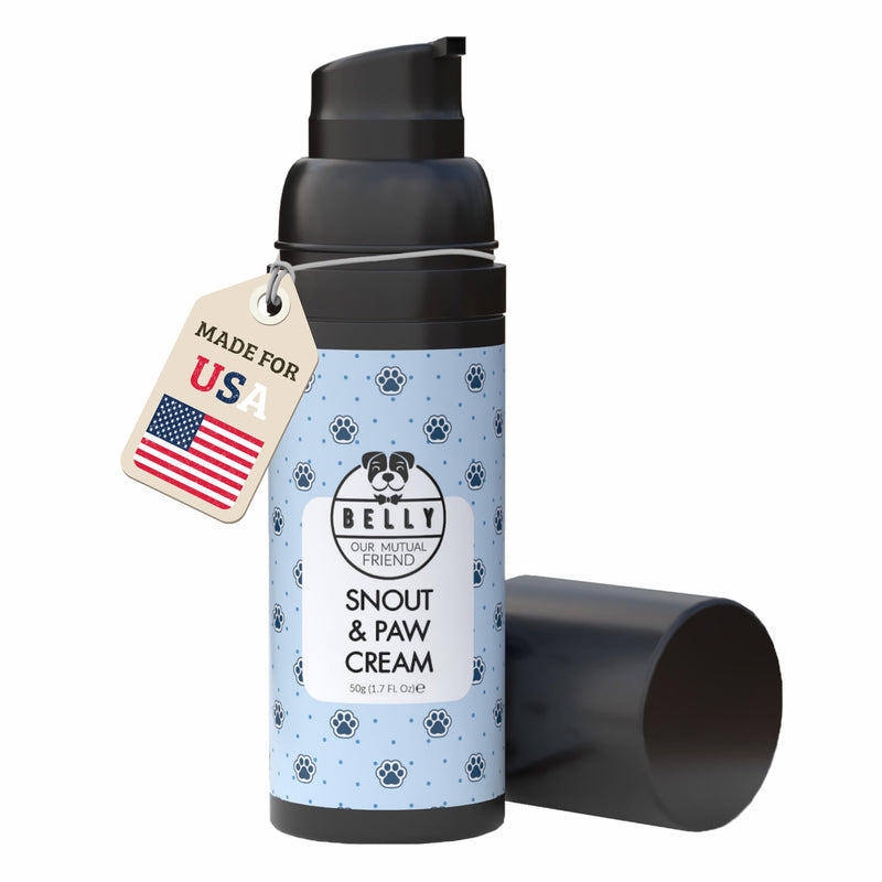 Belly Snout & Paw Cream for Dogs (1.7 oz) - 100% Natural Lick Safe Moisturizer, Soother & Protector for Cracked Paws, Snow & Salt - Fragrance Free - Elbows, Paws & Snout Soother for Dogs - PawsPlanet Australia